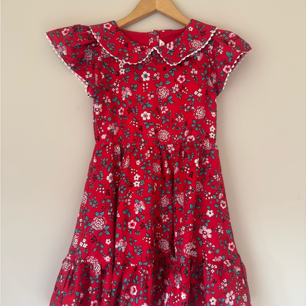 Janie and Jack Floral Red Kids Dress